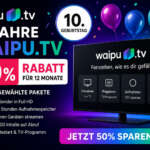 50 % Rabatt bei waipu.tv